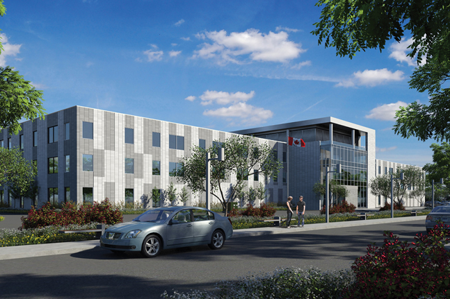 Commercial landscape planning — PWGSC Pay Centre Miramichi. GJA Inc.